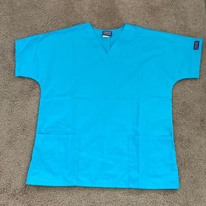 SCRUBS- Turquoise V Neck Top Size S-Cherokee